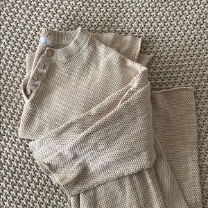 Free People Beach Hailee Sweater Set in Au Lait Women's Size Large Boho